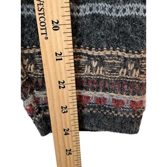 VTG Maglia Donna Knit Sweater Womens M L 90s Italian Striped Oversized Western - Picture 5 of 6